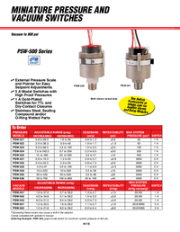 Thumbnail of document Data Sheet - PSW-521 OEM Mechanical Pressure Switch